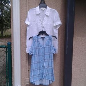 Bundle of blouse and Blue like mini dress